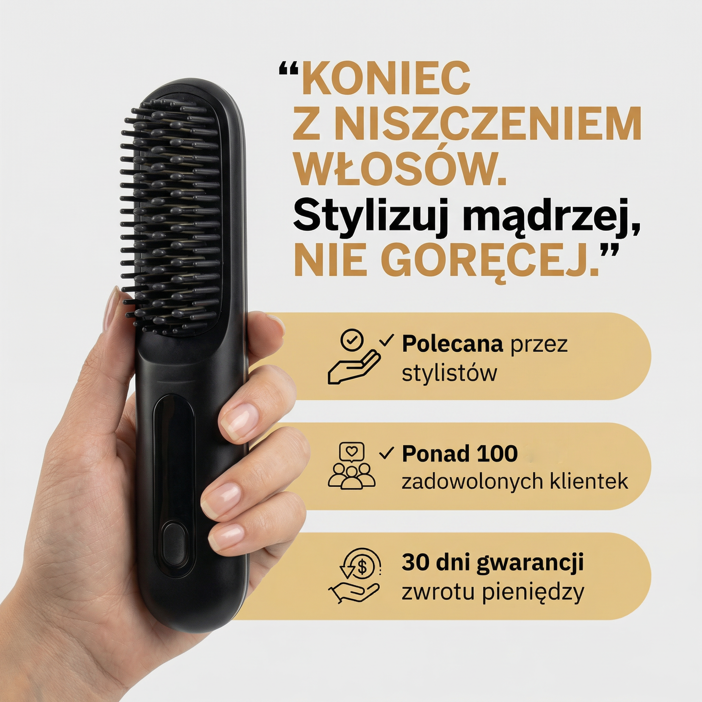 Queme Control Brush - Profesjonalna szczotka stylizująca